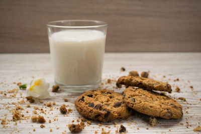 Close-up of cookies on table