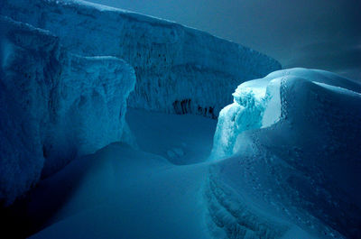 Crevasse sur glacier