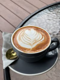 Close-up of coffee on table