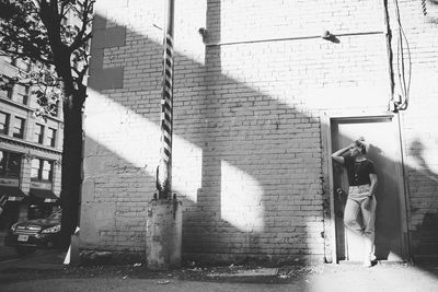 People standing on wall