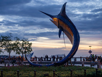 Marlin statue in kota kinabalu