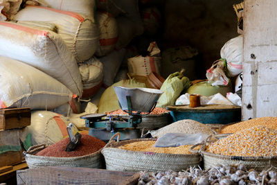 Food for sale at market