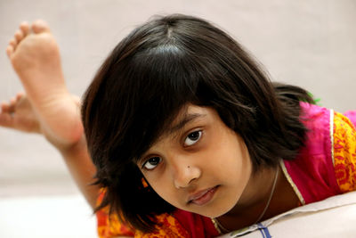 Close-up portrait of girl