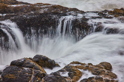 Scenic view of waterfall