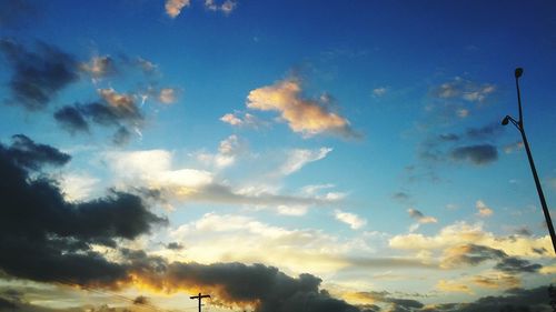 Low angle view of trees against sky