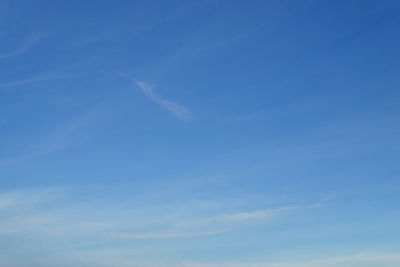 Low angle view of blue sky