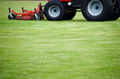 Vehicle on field