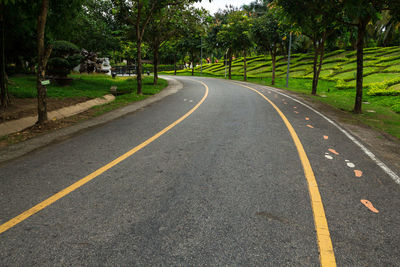 Road by trees