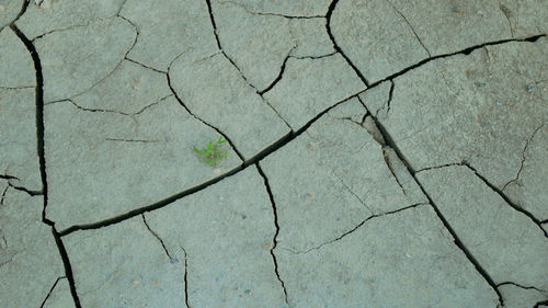 Full frame shot of cracked land