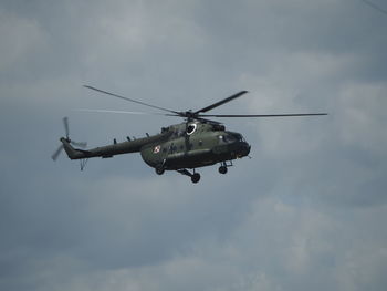 Helicopter in flight, polish military helicopter	