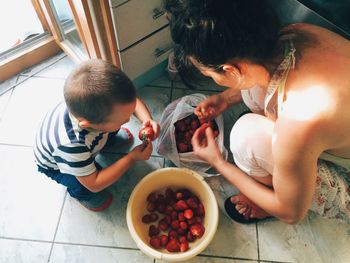 Person holding food