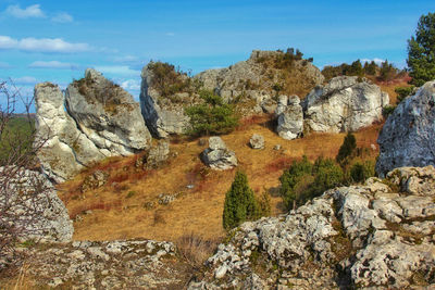 Rock formations at seaside