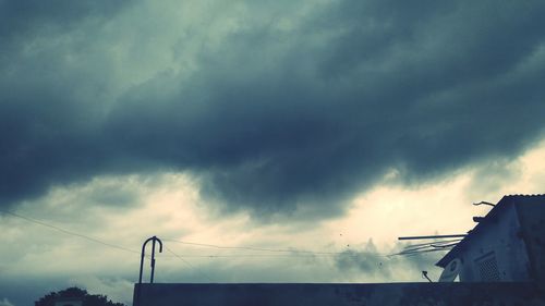 Low angle view of cloudy sky