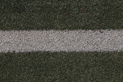 High angle view of soccer field