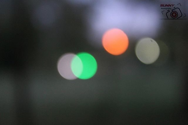 DEFOCUSED LIGHTS AT NIGHT