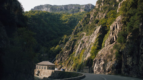 Scenic view of mountain road 