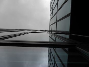 Low angle view of modern building against sky
