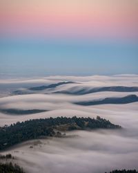 Sunset with amazing fog