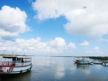 Boats in sea