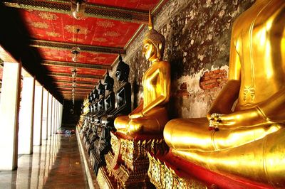 Low angle view of buddha statue