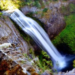 Stream flowing through rocks