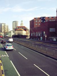 City street against sky