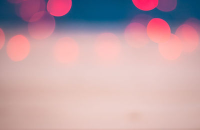 Defocused image of illuminated sky at night
