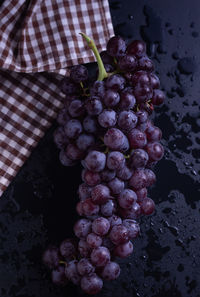 High angle view of grapes