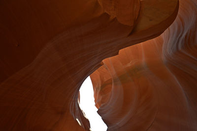 Directly below shot of rock formation