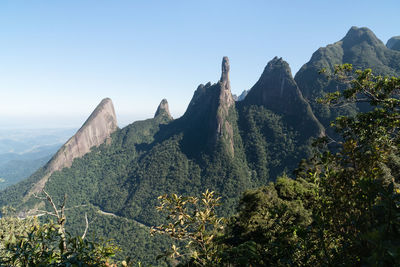 Aerial view of mountains of the serra dos Órgãos national park, teresopolis, rio de janeiro, brazil.