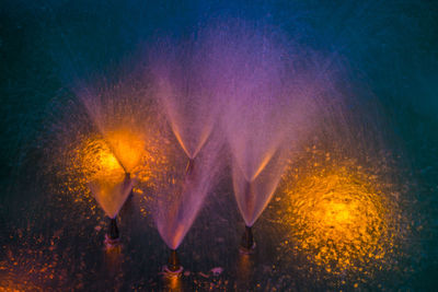 Close-up of fireworks at night