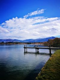 Scenic view of calm lake