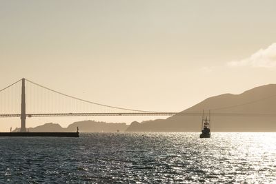 Bridge over calm sea