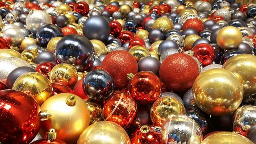 Detail shot of christmas baubles