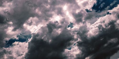 Low angle view of clouds in sky