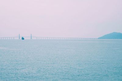 Suspension bridge over sea