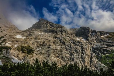 Scenic view of rocky mountains against sky