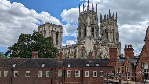 York minster over the roof tops 