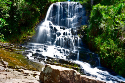 Stream flowing through rocks