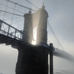 Bridge over river in city