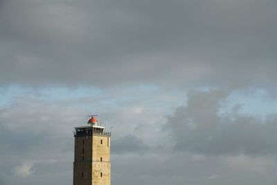 Low angle view of lighthouse against sky