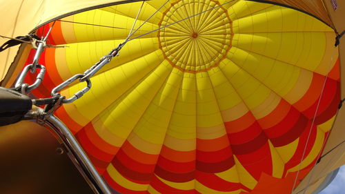 Hot air balloon from the inside