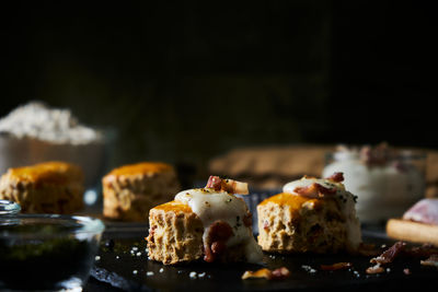 Close-up of cake on table