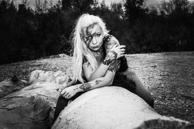 Portrait of young woman