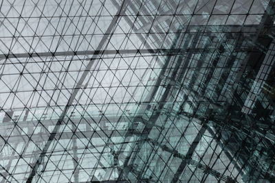 Double exposure image of modern buildings in city