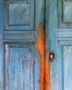 Full frame shot of old wooden door