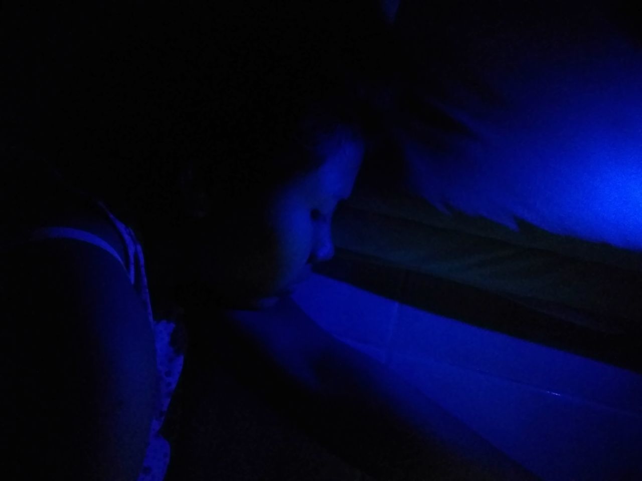 CLOSE-UP OF BLUE LIGHT