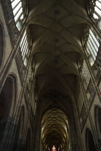 Low angle view of ceiling of cathedral