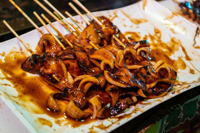 Close-up of food in plate