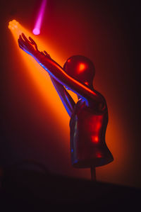 Close-up of illuminated light bulb